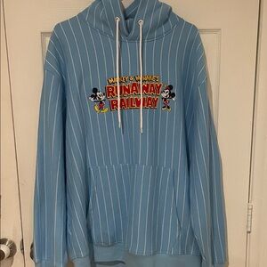 Disney Blue Striped Mickey & Minnie's Runaway Railway Sweater